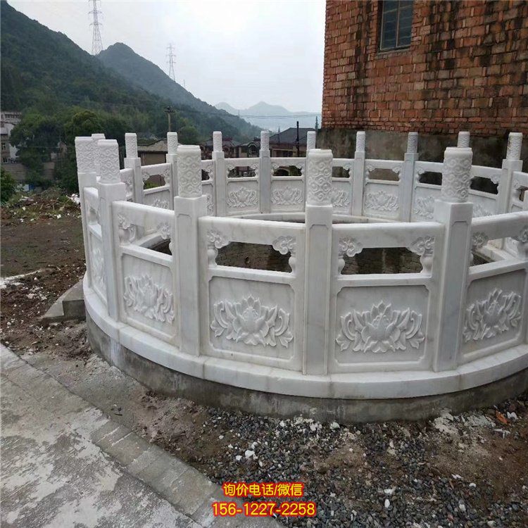别墅小区大理石石雕园林景观大理石喷泉护栏雕塑