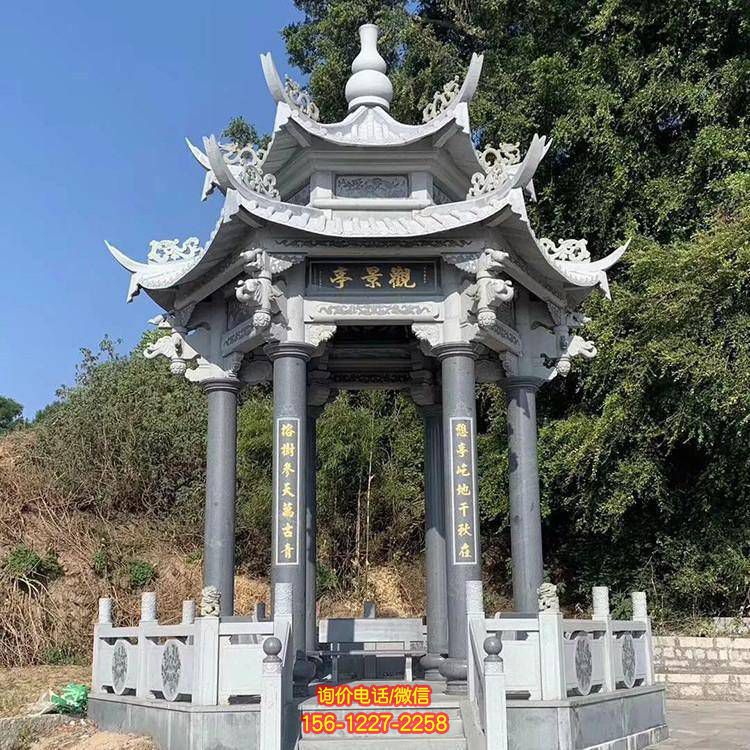 古建园林石雕凉亭欧式六角凉亭雕塑