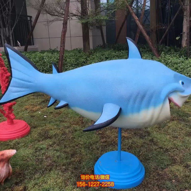 海洋馆玻璃钢卡通海豚海洋生物雕塑模型