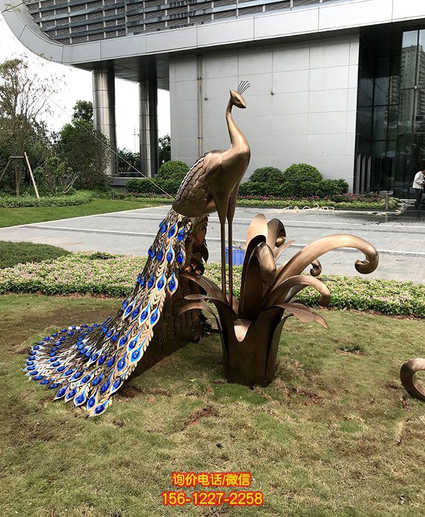 广场园林装饰不锈钢烤漆烤漆动物雕塑
