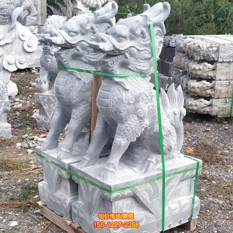 青石麒麟，石雕麒麟圣兽