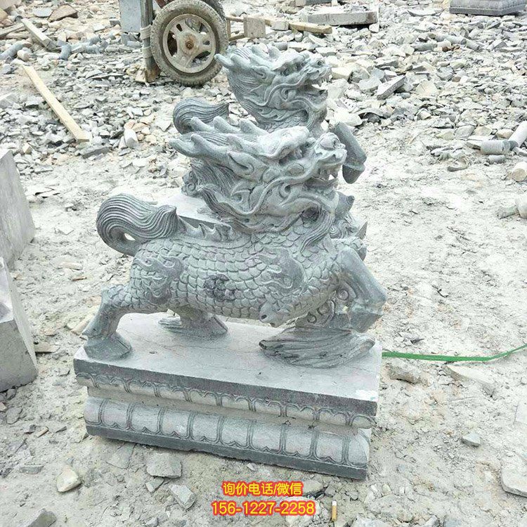 青石麒麟小麒麟一对