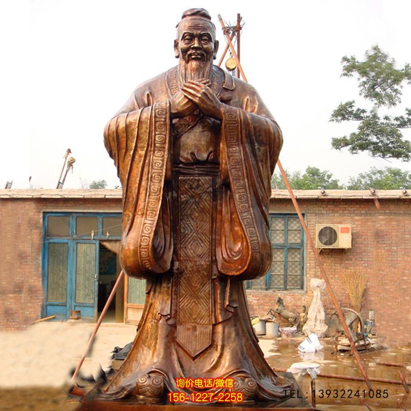 铸铜雕塑铜雕孔子像铜像摆件古代人物雕像 铸铜雕塑铜雕孔子像铜像摆件古代人物雕像