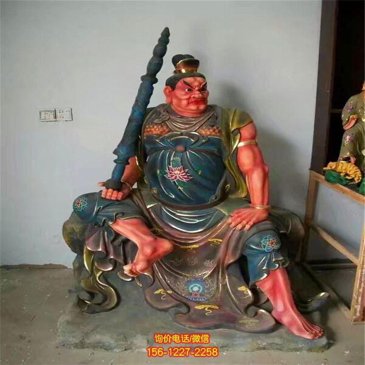 寺庙供奉佛像玻璃钢彩绘坐着的佛像哼哈二将雕塑 寺庙供奉佛像玻璃钢彩绘坐着的佛像哼哈二将雕塑