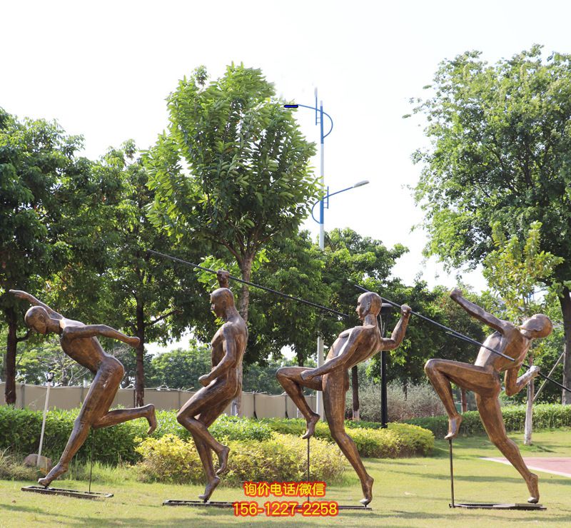 户外公园林景观小区学校体育广场玻璃钢抽象跑步运动人物雕塑摆件_989 户外公园林景观小区学校体育广场玻璃钢抽象跑步运动人物雕塑摆件_989