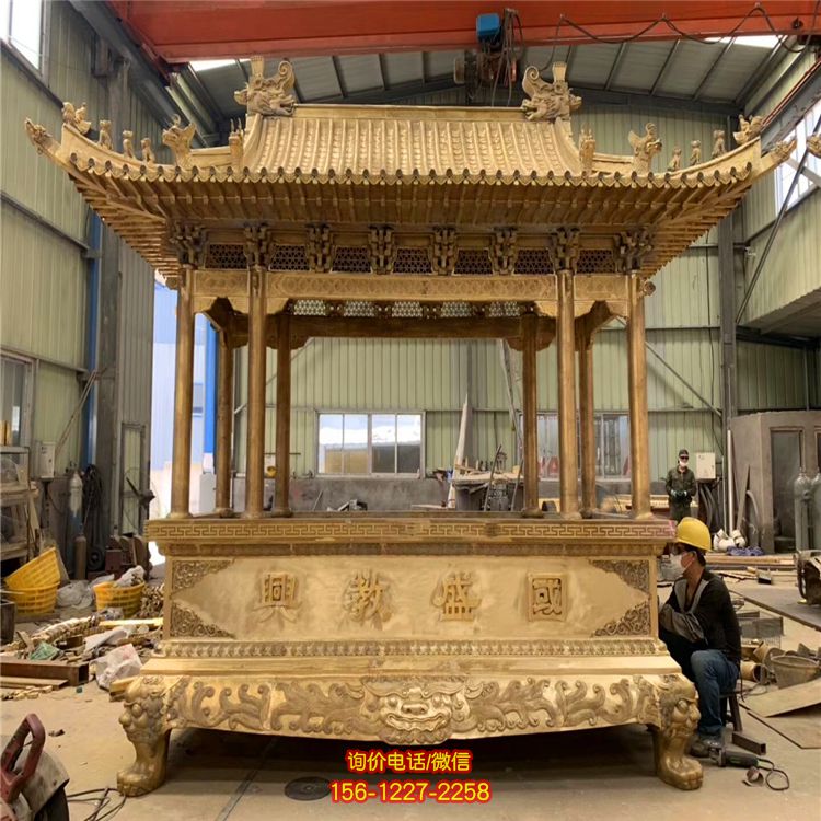 寺庙景区摆放黄铜铸造祈祷许愿上香香炉 寺庙景区摆放黄铜铸造祈祷许愿上香香炉