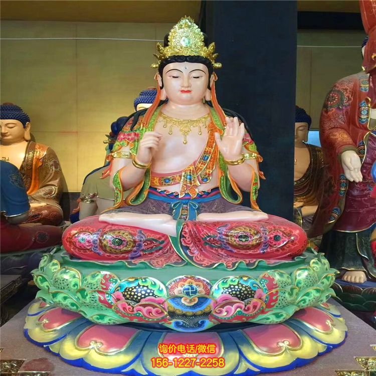 玻璃钢彩绘寺庙景区观音菩萨雕塑 玻璃钢彩绘寺庙景区观音菩萨雕塑