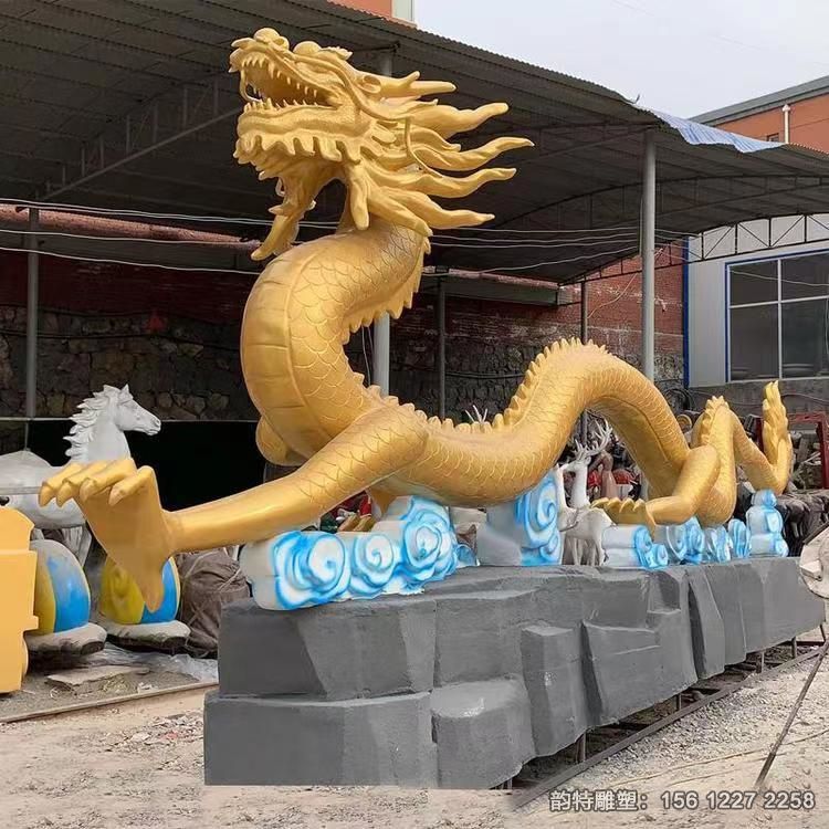 玻璃钢龙雕塑 玻璃钢龙雕塑