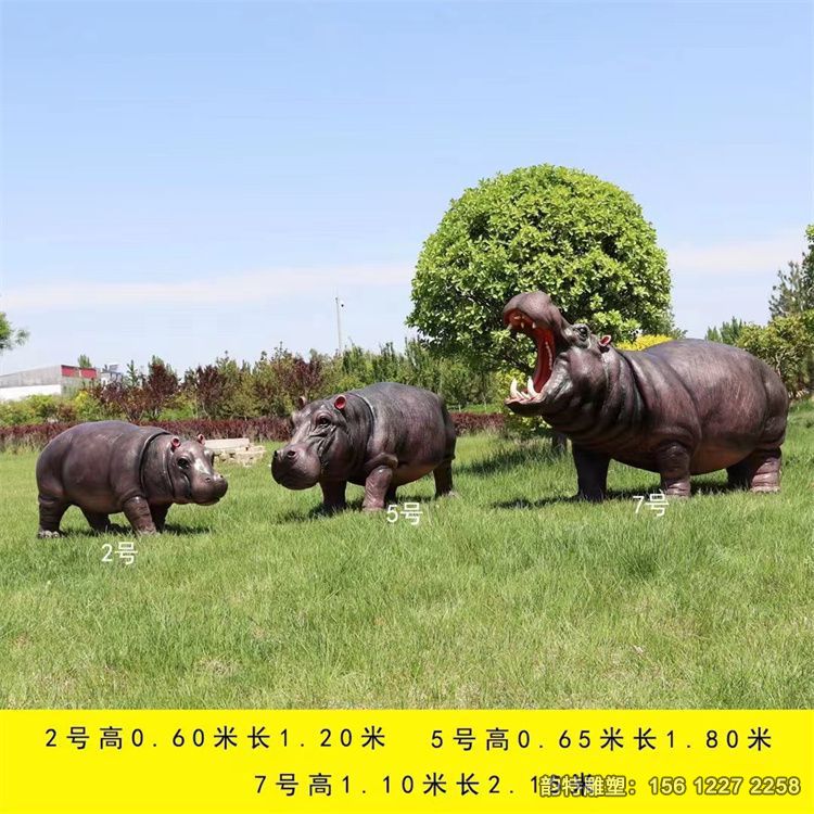 河马雕塑 玻璃钢仿真动物雕塑 河马雕塑 玻璃钢仿真动物雕塑