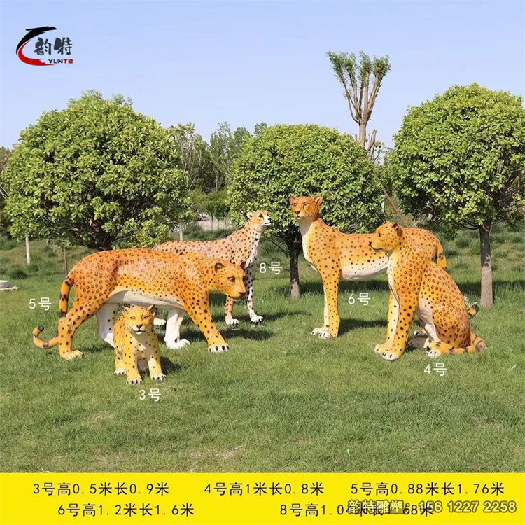 玻璃钢豹雕塑 动物豹子雕塑 玻璃钢豹雕塑 动物豹子雕塑