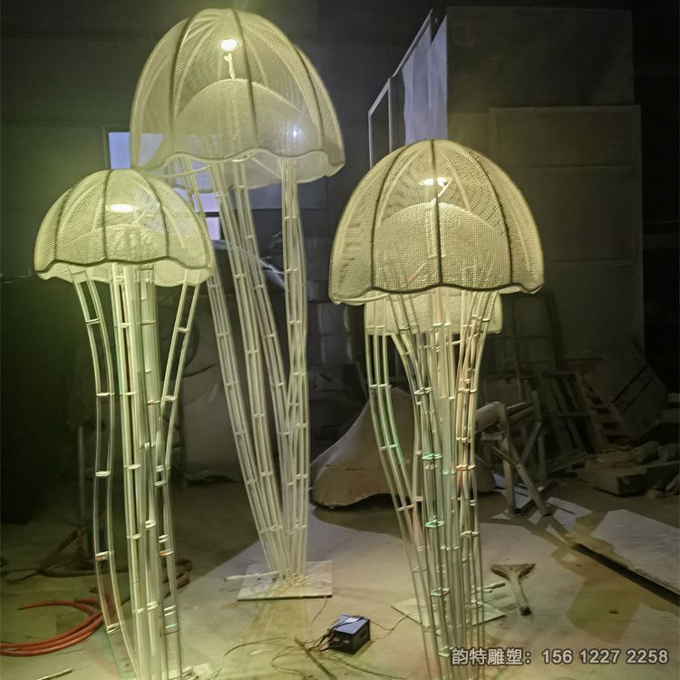 水母雕塑 镂空发光水母雕塑 水母雕塑 镂空发光水母雕塑