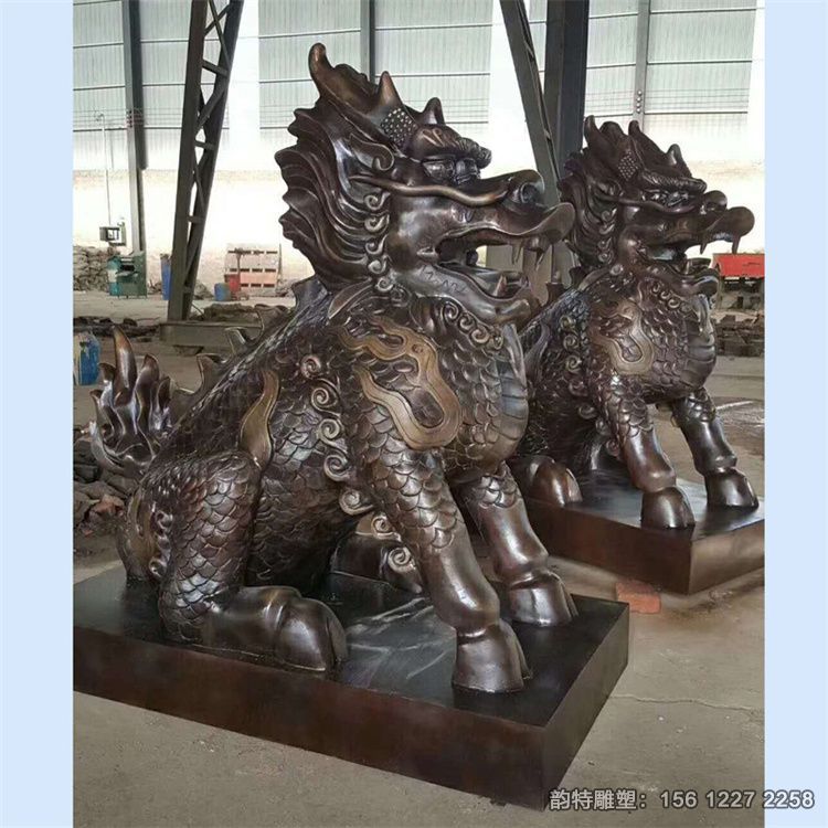 铜雕麒麟雕塑 彰显了独特的品味和风格 铜雕麒麟雕塑 彰显了独特的品味和风格