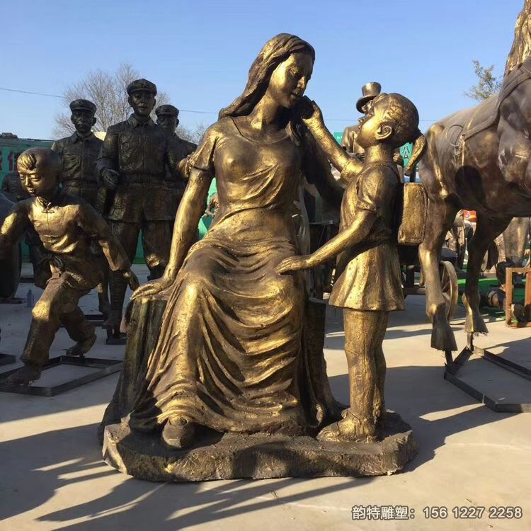 玻璃钢母爱主题雕塑,母子情深雕塑 玻璃钢母爱主题雕塑,母子情深雕塑
