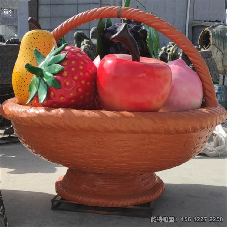 大型水果篮子雕塑,仿真水果雕塑制作厂家 大型水果篮子雕塑,仿真水果雕塑制作厂家