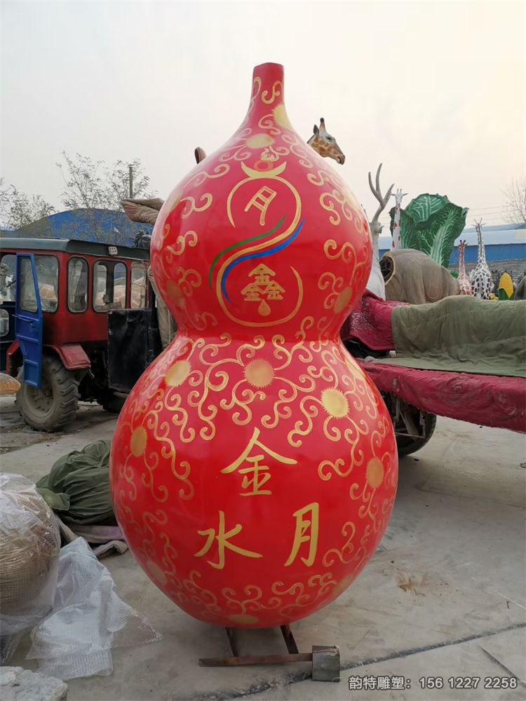 玻璃钢流水葫芦雕塑,制作仿真葫芦雕塑 玻璃钢流水葫芦雕塑,制作仿真葫芦雕塑