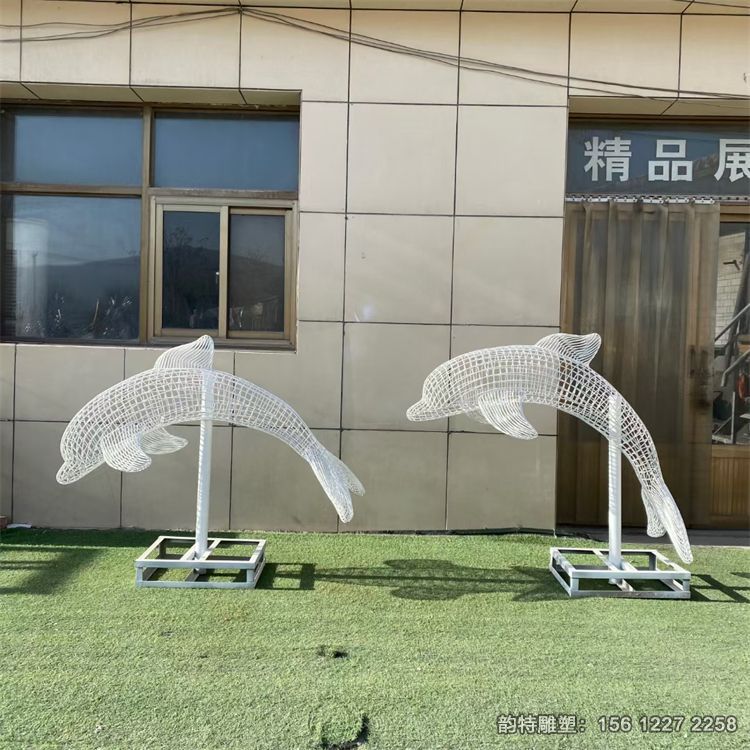 不锈钢抽象海豚雕塑,钢丝编织海豚雕塑厂家 不锈钢抽象海豚雕塑,钢丝编织海豚雕塑厂家
