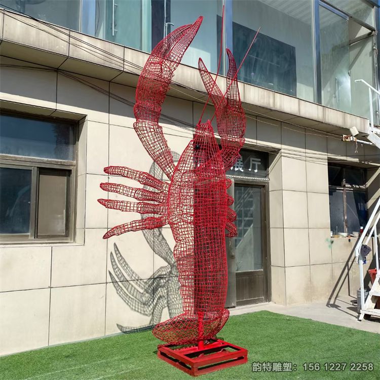 不锈钢镂空龙虾雕塑加工厂,定做不锈钢发光龙虾雕塑 不锈钢镂空龙虾雕塑加工厂,定做不锈钢发光龙虾雕塑