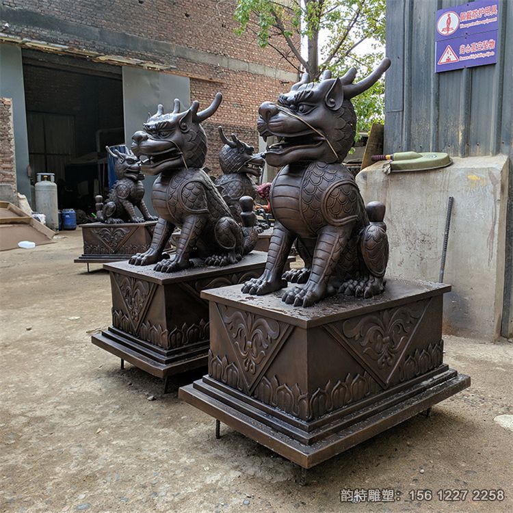铜雕麒麟雕塑,大型麒麟雕塑制作厂家 铜雕麒麟雕塑,大型麒麟雕塑制作厂家