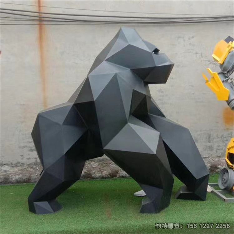 不锈钢切面猩猩雕塑,抽象大猩猩雕塑 不锈钢切面猩猩雕塑,抽象大猩猩雕塑
