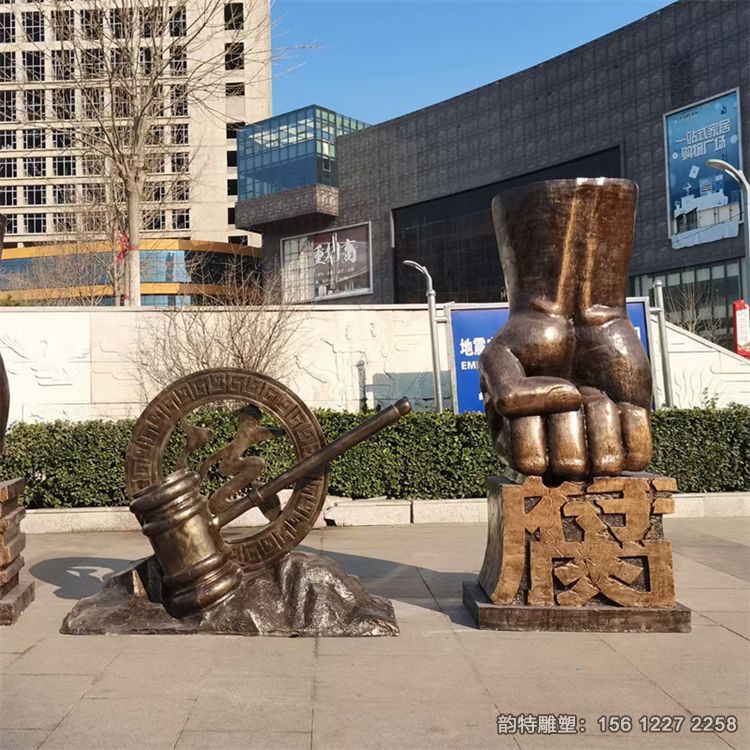 玻璃钢廉政主题雕塑,思廉明志雕塑 玻璃钢廉政主题雕塑,思廉明志雕塑