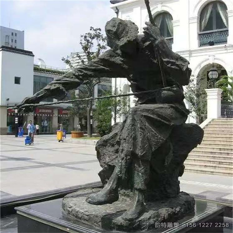 拉二胡的老人雕塑,传统音乐题材雕塑 拉二胡的老人雕塑,传统音乐题材雕塑