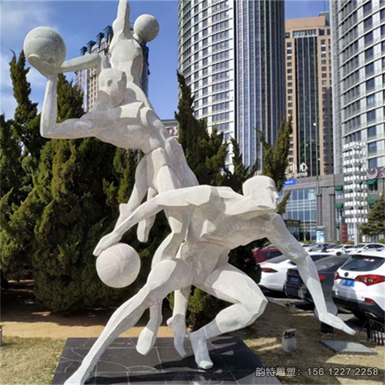 不锈钢运动人物雕塑 公园几何跑步打球人物雕像 不锈钢运动人物雕塑 公园几何跑步打球人物雕像
