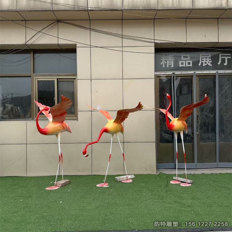 不锈钢仙鹤雕塑案例分享 颜色造型均可定制