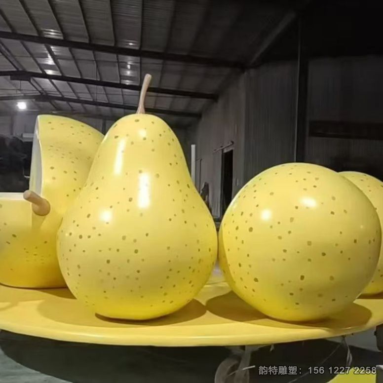 水果雕塑图片大全 仿真梨子雕塑价格